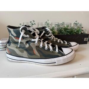 Converse Chuck Taylor All Star High Top Camo Orange Mens 13 Sneaker